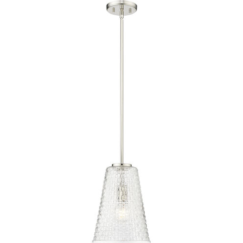 Saben 1 Light 9.1 inch Polished Nickel Indoor Pendant Ceiling Light